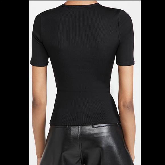 Anine Bing Flex Rib Jean Top Black S M - Picture 2 of 7